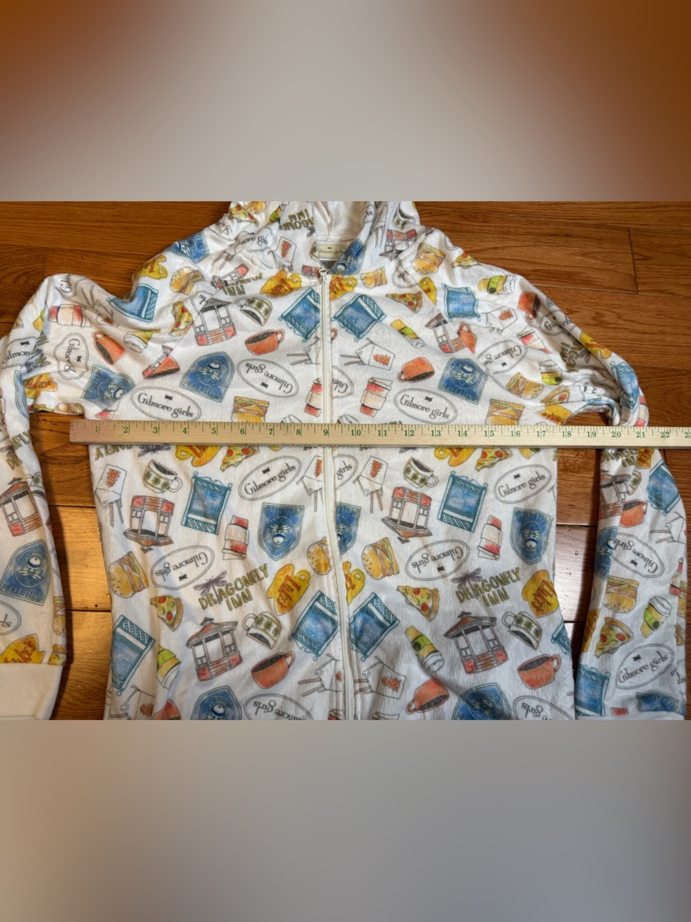 Intimo Gilmore Girls Collage Print Hooded Union Suit NWOT - Picture 5 of 6